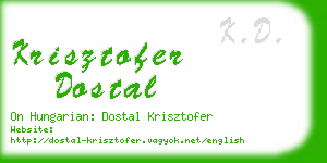 krisztofer dostal business card